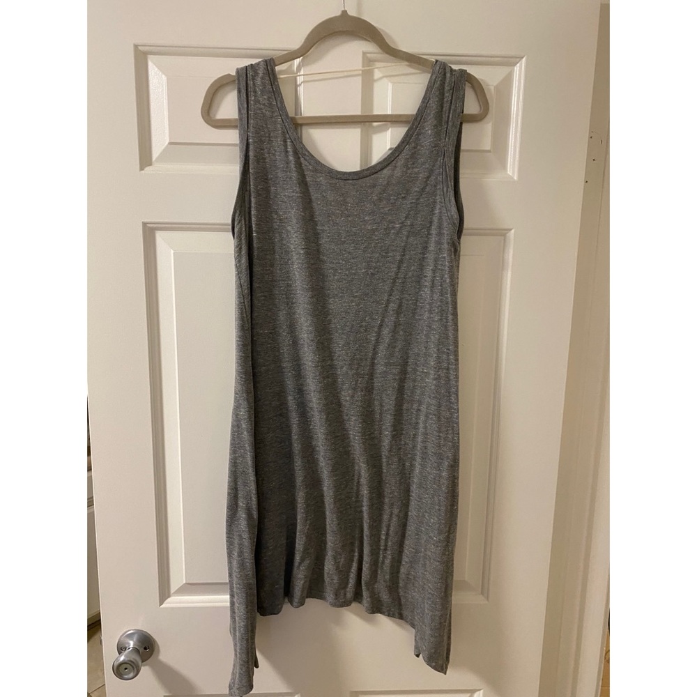 Gray casual cotton dress